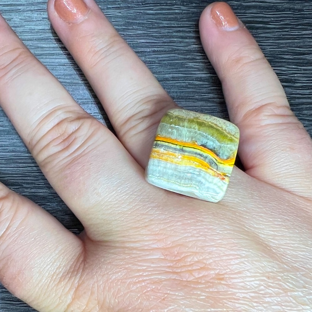 Bumblebee Jasper Stone Ring